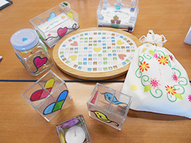 押し花&山の幸染め&グラスアート&タイルクラフト