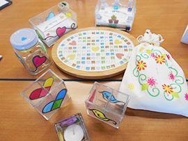 押し花&山の幸染め&グラスアート&タイルクラフト