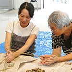 堀田管理③ 堀田草取り・稲わらで縄作りをしよ