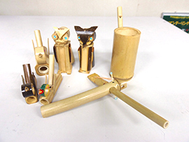 音を楽しむ竹細工