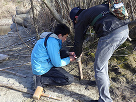 冬の連続講座野生動物の生活のぞき隊~木曽川編~