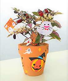 カラフルとうがらしのハロウィンポット作り