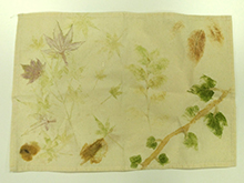 紅葉のたたき染め