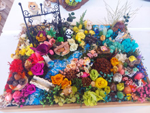 手作りプリザーブドフラワー展示