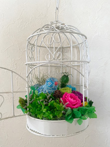 手作りプリザーブドフラワー展示