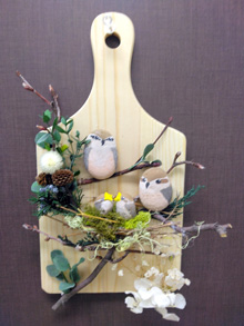 ストーンペインティング~野鳥の子育て~