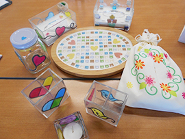 押し花&山の幸染め&グラスアート&タイルクラフト